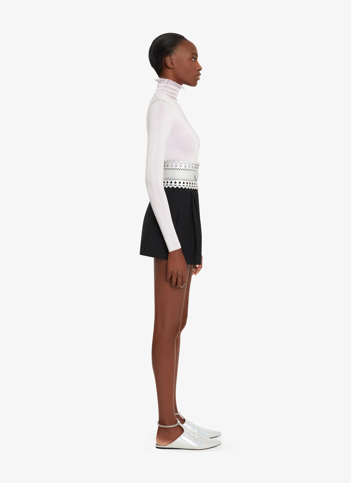 SEAMLESS KNIT TURTLENECK ALAÏA LILAC SEAMLESS KNIT TURTLENECK